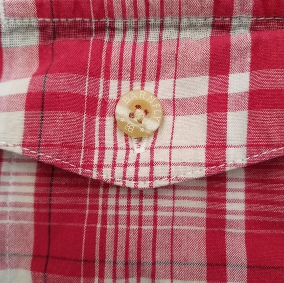 Barn Fly Mens Western Windowpane Plaid Button Down Shirt Size Large - Picture 2 of 12